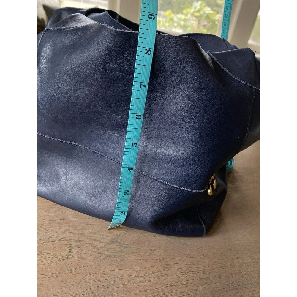 Guanti & Borse Genuine Leather Shoulder Bag Blue Italy La Guantaia Firenze Strap